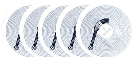 Callstel Chips: NFC Tags (5 St.), 168 Bytes, für alle NFC-fähigen Smartphones/Tablets (Disk, mit Klebeschicht, Smart Home)