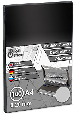 ProfiOffice® Deckblätter, DIN A4, transparent-glänzend, 0,20 mm, 100 Stück (59200)