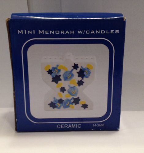 Mini-Menora mit Kerzen
