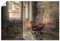 ARTLAND Wanddeko Poster & Kunstdrucke Wandposter 120 x 80 cm Architektur Ruinen Zimmer Möbel Sessel Rot Foto Bunt Lost Place Vintage T9SC