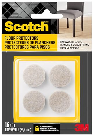 Scotch Filzpads, rund, braun, 2,5 cm Durchmesser, 16 Pads/Packung (SP821-NA)
