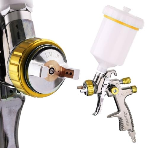 Auarita LVLP Technology Spritzpistole L-898 1,8 mm Düse Langlebig 600 ml Fassungsvermögen zum Lackieren DREI Einstellmodi Sehr dünne Farbschicht Extrem präzise