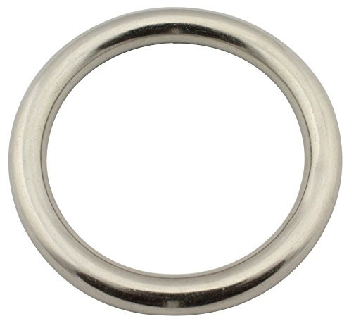 Edelstahl Ringe (geschweißt und poliert) - 10x60 mm - (Menge: 10 Stück) - rostfreier Edelstahl A4 (V4A) - SC-Normteile