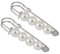 F Fityle 2Pcs Grande Perle Broche Perle Revers épingle Accessoire pour Robe Jupe