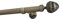 Sento 25mm Metall Gardinenstange Vorhangstange 1-läufig Messing Antik Classic 400 cm (2x200cm) DONATA