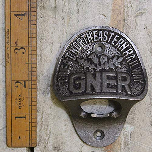 Hardware for You LTD GNER Wall Mounted CAST Iron Bottle Opener Fixing Screws Supplied