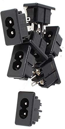 Aexit AC 250V 2.5A Maschio IEC 320 C8 Connettore presa di alimentazione 7 pz ID: 957405