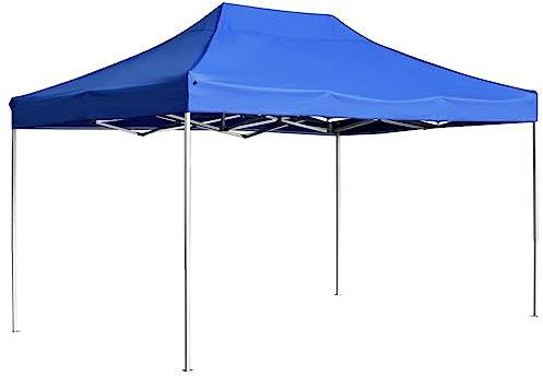 vidaXL Profi Partyzelt Faltbar Faltpavillion Gartenzelt Festzelt Pavillon Gartenpavillion Bierzelt Zelt Faltzelt Garten Aluminium 4,5x3m Blau