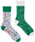 Spox Sox Casual Unisex für Damen und Herren – lustige, mehrfarbige, bunte, verrückte, unterschiedliche, gemusterte Socken für Individualisten, Gr. 40-43, in der Schule