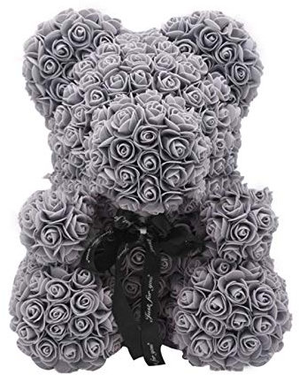 Hamaio - Orso rosa artificiale con orsacchiotto, 25 cm, orso rosa finto, in schiuma rosa romantica, orso per compleanno, Natale, San