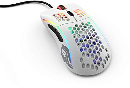 Glorious Model D- (Minus) Lightweight Gaming Mouse, Matte White (GLO-MS-DM-MW) (Renewed)