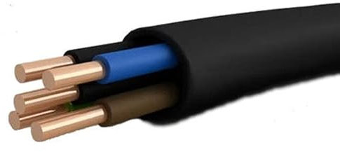 Cable subterráneo eléctrico YKY NYY-J 5 x 6 mm², 10 m
