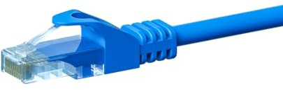 Danicom CAT 5e Netzwerkkabel U/UTP - 1,50 m - Blau - CCA | POE, Ethernet, LAN, Patchkabel, Datenkabel, RJ45 - für Serverschränke, Switches, Router, Modems!