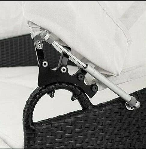 Garden Haven Universal Rattan DayBed 180cm Diameter Replacement Cream Canopy or Gas Cylinders compatible with most brands CANOPY IS SOLD SEPARATELY NOT TOGETHER (Gas Cylinders x 2 (180N), Silver)