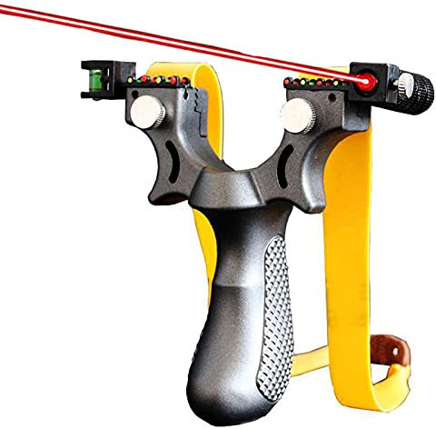 ERZU Slingshot Alloy Heavy Professional Slingshots Set For Adult Hunting Powerful Stainless Steel Handle High Velocity Catapult Slingshots
