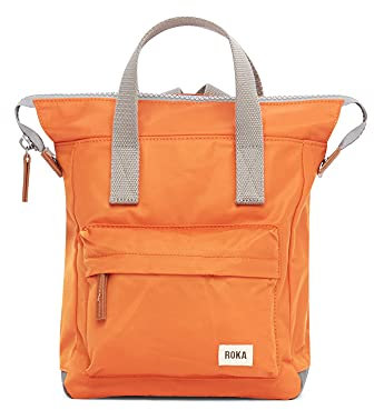 ROKA Bantry Tote Backpack for Women, Men & Kids - Nylon Small Backpack w/Multi Pockets & Adjustable Straps for Work, School, Travel - Burnt Orange