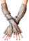 ihreesy Fingerlose Handschuhe,1 Paar Elegante Spitze Handstulpen Lange Handschuhe Damen Abendhandschuhe Armmanschette Spitze Armstulpen Sonnenschutz Spitzenhandschuhe Sommer Stulpen,Schwarz Blitz