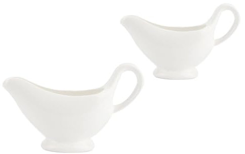 2 Piezas Bote De Salsa Salsera Salsera Plato Tazones De Condimentos Recipiente para Salsa con Tapa De Crema Bote para Servir Salsas Leche Cerámica Blanco con Cubierta Placa