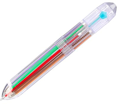 Liderpapel Kugelschreiber 10-in-1, transparentes Gehäuse, 10 Farben, 1 mm, einziehbar