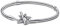 PANDORA Moments Asymmetrischer Stern T-Verschluss Schlangen-Gliederarmband aus Sterling Silber mit Cubic Zirkonia Steinen verziert, Moments Collection, Größe: 19, 592357C01-19