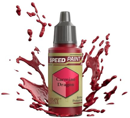 The Army Painter Speedpaint Carmine Dragon 2.0, Single Acrylic Paint 18ml One-coat Painting Soloution For Fantasy Tabletop Miniatures Like Warhammer 40k and Dungeons And Dragons Figures