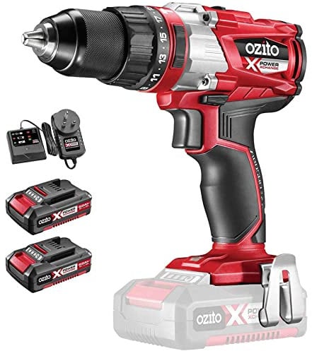 Ozito PXBHS 18v Cordless Brushless Combi Drill 2 x 2ah Li-ion
