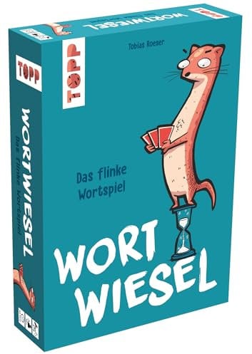 Wortwiesel – Das flinke Wortspiel: Schnelles Wörterspiel ab 10 Jahren. Wer kombiniert die Buchstaben am klügsten? Mit 160 Karten, Wertungsblock und Sanduhr