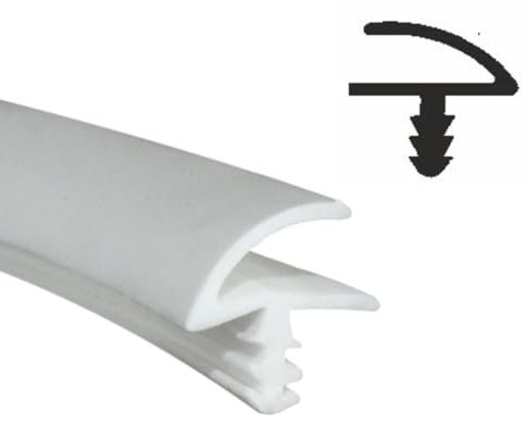 SN-TEC Zimmertürdichtung/Türdichtung/Türgummi TD 3018 für 3mm Nut und 11mm Falz, Farbe: weiß (10 Meter)