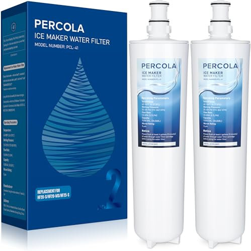 PERCOLA HF20-S/HF20-MS/HF25-S Filtre à eau, compatible avec cartouche 3M® série haut débit HF20-S, 5615103/HF20-MS, 5615109/HF25-S, 5615203, système de filtration d'eau 3M®, avec inhibiteur de tartre