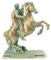 ArtCulture Alexander der Große Bucephalus Statue für Heimdekor-Accessoires, handgefertigte Bronzefigur, handbemalt, griechische Mythologie, authentische Mythologie
