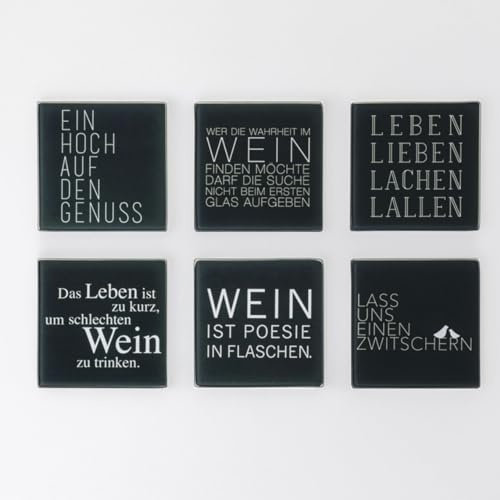 Räder 6er Set Untersetzer Glasuntersetzer mit Silikonfüßen Design