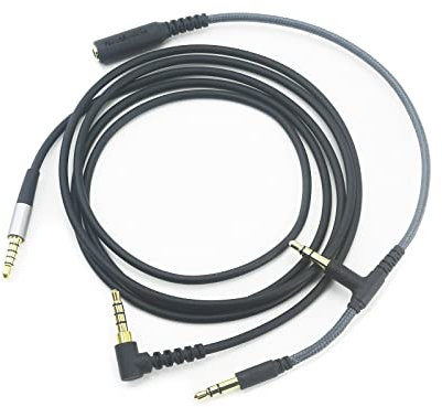 ABLET Câble audio de rechange 3,5 mm 5 pôles mâle compatible avec SteelSeries Arctis Nova 1, Nova 1X, Nova Pro, Nova 7, Nova 7X, Nova 1P 1,3 m