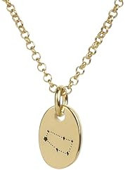 Zodiac Gemini Starmap Necklace - Engraved Gemini Star Sign Necklace - Oval Pendant Necklace - Gift For Her