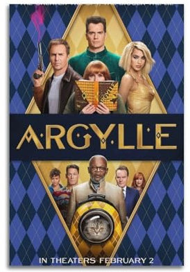 suumyo Argylle-Poster, Raumdekoration, ästhetisches Poster, künstlerisches Poster für Schlafzimmer, Wohnzimmer, Wände, 30 x 45 cm, ungerahmter Stil