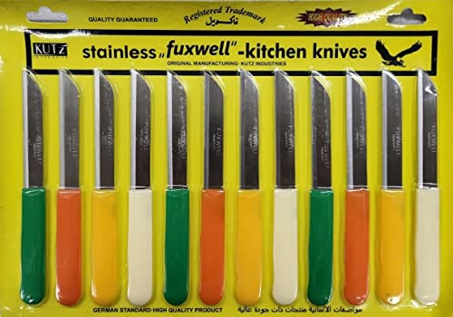 Tabakh by Fuxwell Multi Purpose Kitchen Knife Set, Stainless Steel Blades, Pack of 12 Knives