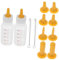 HAPINARY 2 Satz Fütterungsflasche für Kleintiere Trinkflasche für Welpen und Kätzchen mit Ersatznippeln und Reinigungsbürste Ideal für Die Aufzucht von Haustieren