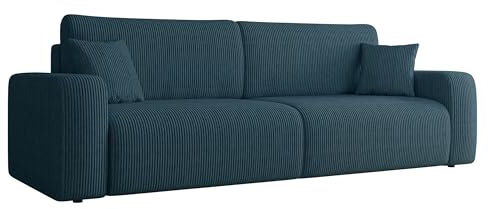 Mirjan24 Schlafsofa mit 2 Bettkästen Pixalo Cord, Couch mit Schlaffunktion 3 Sitzer Sofa, Bettsofa Polstersofa Couchgarnitur (Poso 05)
