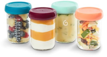 Babymoov Pots de Conservation en Verre 4x220 ml Babybols, Imparfaits