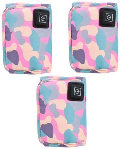 UPKOCH 3 Pièces chauffe biberon mini-chauffage chauffe-biberons pour les biberons de conservation thermique chauffe-biberon nouveau-né USB couvercle de biberon chiffon rose
