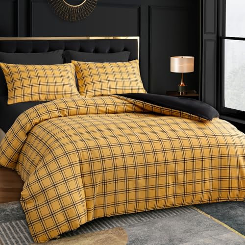 Grace Double Duvet Set - Premium Microfiber Reversible Duvet Cover Double (200 x 200 cm) 3 PCs - Ultrasoft Hypoallergenic Luxury Quilt Cover Bedding Set With Zipper Closure