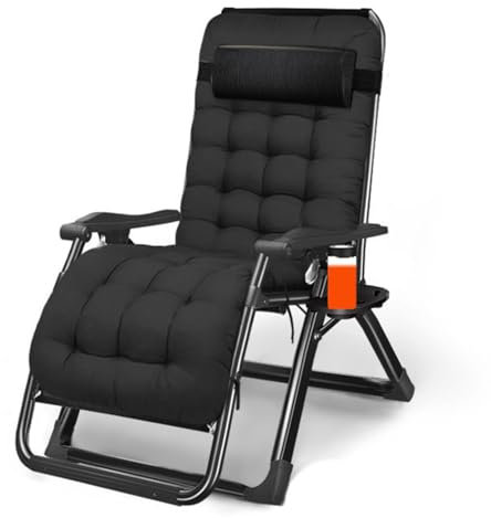 Klappbarer Outdoor-Terrassen-Liegestuhl, gepolsterter Outdoor-Loungesessel mit Beistelltisch, Relaxsessel, Outdoor-Liegestuhl, robust und bequem