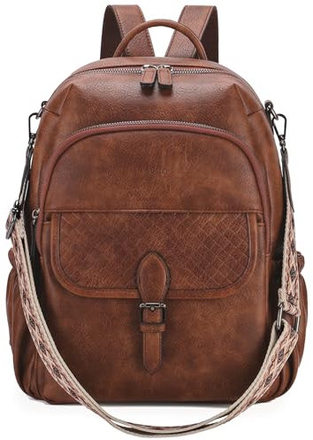 RAVUO Sac A Dos Femmes,Elegant Sacs À Main Portés Dos en Cuir PU Mode Sac À Dos Dames Convertible Sac À Dos Fille pour Voyage Loisir Collège