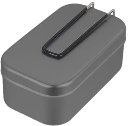 Lonchera De Aluminio Acero Inoxidable - Contenedor De Almuerzo Para Niños A Prueba De Fugas Con Tapa | Caja De Comida Ligera Con Asa Plegable, Caja bentoo Para Cocinar En Viajes De Acampada