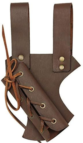 Chukamalilayi Mittelalter Schwertgürtel Leder Schwerthalter Gürtel mit Schwerthalter Schwerthalter Gürtel Demon Slayer für Rollenspiele Halloween 10 Zoll Braun