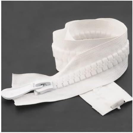 BYALORTEX Zip Fixer für Schneiderei, Harz-Reißverschluss, Kleidung, Schlafsack, Zelt, Tagesdecken, Nähzubehör(White,90cm)
