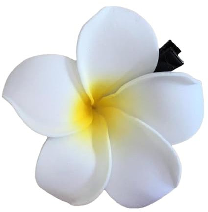 Épingles à cheveux en forme de frangipanier artificiel hawaïennes, pinces à cheveux en forme de fleur de prunella
