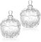 Gifts for Women Glass Cotton Bud Holder Lids Birthday New Home Gifts For Her Cotton Pad Holder Apothecary Jars Room Decor Aesthetic Bedroom Accessories Makeup Vanity Holder House Warming Sweet Jars
