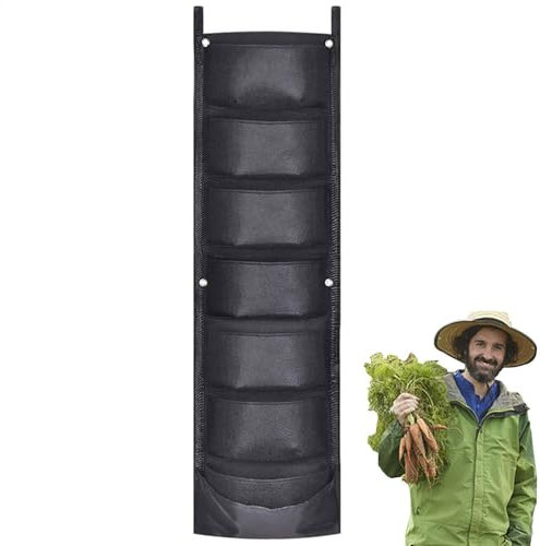 Yplkm Soporte para plantas montado en la pared, jardinera vertical | Maceta de pared impermeable transpirable | Jardín vertical a prueba de fugas para uso interior y exterior de terrazas
