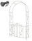 Genérico Arco de jardín de Hierro con Puerta, 110 x 214 x 37 cm, Arco de Rosas Soporte para Plantas trepadoras, pérgola para Decorar Patio Trasero Patios, Blanco Negro(Blanca)