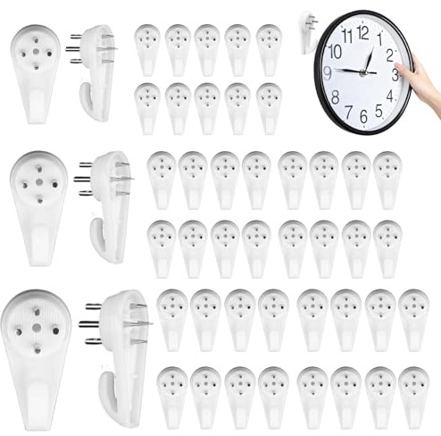 Non-Trace Picture Hanging Kit, 70 PCS Hooks for Hard Walls, Secure Picture Frame Mount for Plasterboard, Drywall, Brick Walls